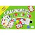 Campionato d'italiano (Spiel) Spielbrett + Zubehör A2-B1. Spielbrett, 2 Sets à 66 Karten, 60 farbige Spielsteine, Würfel, Anleitung