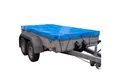 TRUTZHOLM Autoplane Anhängerplane Flachplane 257x133x10 cm hellblau mit Seil (Produkt, 1-St)