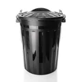 wetterfeste Universaltonne mit Deckel Schwarz und 2 Tragegriffen