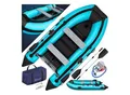 KESSER® Schlauchboot für 2 - 4 Personen - WAVE Motor geeignet Freizeitboot Paddelboot Motorboot Angelboot - mit 1 - 2 Sitzbänken - Alu-Boden Paddel Pumpe Reparaturset & Tasche aufblasbar PVC