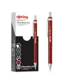 Rotring Tikky Retro Mechanical Pencils | 2B 0.5 mm | Red Barrels | with Comfort Rippled Grip | 12 Count