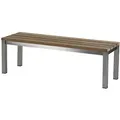 Diamond Garden Piero Bank Edelstahl/Recycled Teak - Silber