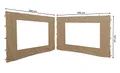 QUICK STAR 2 Seitenteile 300 / 400x197cm mit PE Fenster für Pavillon 3x4m Seitenwand Sand