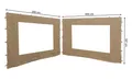 Quick Star Pavillonseitenteil 2 Seitenteile mit PE Fenster zu Blätterpavillon 3x4 Sand, 0x197 cm