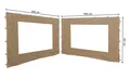 QUICK STAR 2 Seitenteile mit PVC Fenster für Pavillon 3x4m Seitenwand Sand