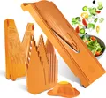 Börner Gemüsehobel Mandoline V3 Trendline Starter Set, Edelstahlklingen, BPA-frei, Orange
