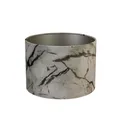 Dirk Davids Leuchten GmbH Lampenschirm Lampenschirm Zylinder Velours Sand Marmor für Tischleuchte 25-25-18cm