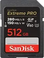 SanDisk 512 GB SDXC Extreme PRO 150MB/s V60 UHS-II Speicherkarte