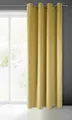 Eurofirany PIERRE Samt Vorhang mit Ösen -1 Stk. Velvet Einfarbig Gardine 200g/m², Samtvorhang für Wohnzimmer Schlafzimmer, 140x250 cm, Goldgelb