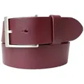 BELTINGER Ledergürtel Jeans-Gürtel aus Vollrindleder 4 cm - Hochwertiger Leder-Gürtel für He (1-St) rot|silberfarben 105 cm (Gesamtlänge 120 cm)
