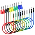 10 Stück Stapelbare Bananenstecker zu Breadboard Männliche Überbrückungsdräht...