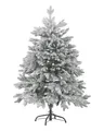 Künstlicher Weihnachtsbaum mit Schnee 120 cm schneebedeckt weiß Foraker