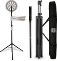 Pronomic DA-45S Ständer für Dartscheibe (Dartboard Halterung, Dartständer aus pulverbeschichtetem Stahl, stufenlos höhenverstellbar, Tasche) schwarz