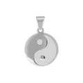 Anhänger 925 Sterling Silber rhodiniert Oberfläche matt/ glanz Symbol Yin  Yang