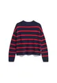 ARMEDANGELS Damen Pullover aus Bio-Baumwolle MERINAA Stripes Loose Fit Tinted Navy-Candy Apple M