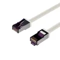 Flexline®-Patchkabel cat. 6A S/FTP, kurze Bauform, PIMF, weiß, 0,5m