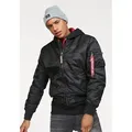 Alpha Industries Bomberjacke MA-1 VF59 LONG gefüttert schwarz S (44/46)
