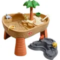 Step2 Dino Dig Sand & Wassertisch mit Dinosaurier & Jungle | Wasserspieltisch für Kinder mit 7-teiligem Zubehör Set | Wasserspielzeug / Sandtisch... - Braun