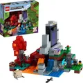 LEGO 21172 Minecraft Das zerstörte Portal Minecraft Spielzeug Set für Jungen und Mädchen ab 8 Jahre mit Figuren aus dem Videospiel - Silber