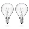 POPPSTAR Backofenlampe E14 40W hitzebeständig bis 300 Grad (2400K warmweiß, 350lm), 2er-Pack