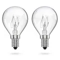 Backofenlampe E14 40W hitzebeständig bis 300Grad (2400K warmweiß 350lm), 2 Stück