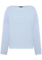 zero Damen Strickpullover mit U-Bootausschnitt 42, Soft Chambray