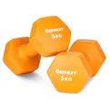 Athlyt Unisex's Neoprene Dip Dumbbell Orange, 2 x 5 kg | Dumbell set