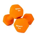 Unisex's Neoprene Dip Dumbbell Orange, 2 x 5 kg | Dumbell set