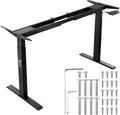VEVOR Schreibtisch Gestell mit Doppelmotor, einstellbare Höhe von 70-117 cm und Länge 110-178 cm, elektrisches Tischgestell, ergonomische DIY-Arbeitsplatzbasis (nur schwarzer Rahmen)