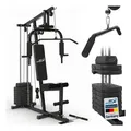 ArtSport Kraftstation ProfiGym 2000 Set mit Latzugstange, Butterflystange & Seilzug - 40kg Gewichte