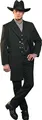 Herren Western Weste Cowboy Biker Sakko Gehrock »WYATT« Schwarz