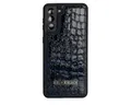 GOLDBLACK Handyhülle GOLDBLACK Samsung S21 Plus Lederhülle MILANO-Design Blau