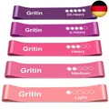 Gritin Fitnessbänder [5er Set] Widerstandsbänder mit 5 Stufen, 100% Latex F