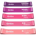 Fitnessbänder Widerstandsbänder Set 5 Stufen Latex Gymnastik Yoga Kraft Training