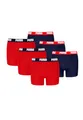 PUMA Boxershorts Jungen Kinder Unterhose Unterwäsche 6 er Pack, Farbe:Red/Blue, Bekleidung:140
