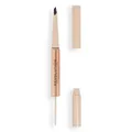 Makeup Revolution, Fluffy Brow Filter Duo, Brow Pencil & Eyebrow Gel, Available in 5 Shades, Ash Brown, 1pc