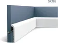 Sockelleiste Orac Decor SX185 LUXXUS CASCADE Zierleiste Stuckleiste Modernes Design weiß 2m