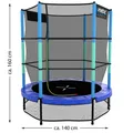 KINETIC SPORTS Kinder Trampolin mit Sicherheitsnetz Indoor Jumper Fun 140cm