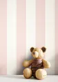 NEWROOM Vliestapete Rosa Weiß Streifen Landhaus Modern Kinderzimmer Mädchen