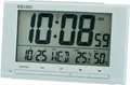 Seiko Quarzwecker LCD-Wecker Light Blue, QHL090L Wecker, Digitalwecker, Schlafzimmer,Innentemperatur, Schlummerfunktion