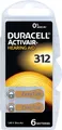 Duracell Hörgerätebatterie ZA312 1.45V 6 St. 160 mAh Zink-Luft Activair 312