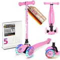 Kinderroller kinnaz ONE, LED Räder, Faltbar, Mitwachsend, 2-7 Jahre, Focus Empfehlung, Roller Kinder 2 Jahre, ab 3 Jahre, Tretroller, kein Wegwerfprodukt, über 100000 verkauft, aus Hamburg