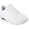 Sneaker SKECHERS "Street Uno - Stand on Air", Damen, Gr. 41, weiß (weiß, weiß), Lederimitat, sportlich, Schuhe, Freizeitschuh, Halbschuh, Schnürschuh mit Memory Foam, Topseller