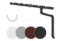RAINWAY S Regenrinnen Komplettset (1 Dachseite) - PVC-U Kunststoff in 4 Farben, für Dachflächen < 100m² empfohlen (Set min. 6 Meter, anthrazit) Kunststoffrinne Entwässerung