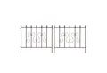 ESTEXO Gartenzaun Schmuckzaun Metallzaun 72x67 cm Zaunelemente 2er Set erweiterbar Ros