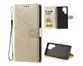 CoverKingz Handyhülle Hülle für Samsung Galaxy S22 Ultra Handyhülle Flip Case Cover Etui 17,2 cm (6,8 Zoll), Klapphülle Schutzhülle mit Kartenfach Schutztasche Motiv Mandala