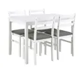 ACTONA GROUP Essgruppe Alicante Essgruppe Tisch und 4 Stühle 70x110cm Wei, (5-tlg)