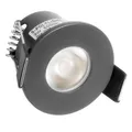 S-Polylight PREMIUM Mini LED- Einbauspots Kaltweiß 6.000K, DIMMBAR, IP65, FUNK 3W LED Einbaustrahler Terrassenüberdachung, Terrassenbeleuchtung, Bad, Sauna, LED Spots (ANTHRAZIT, 1x LED-Spot)