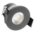 S-Polytec PREMIUM Mini LED- Einbauspots Kaltweiss 6.000K, DIMMBAR, IP65, FUNK 3W Einbaustrahler Terrassenüberdachung, Bad, Sauna mit Fernbedienung (ANTHRAZIT, 1x LED-Spot (Kaltweiß))