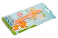 Erste Zahnbürste für Baby und Kleinkind aus Silikon mit Schutzring für eine gründliche Reinigung und Zahnfleischmassage (orange)